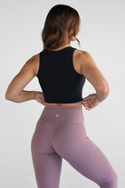 Ribbed Crop - Black - LEELO ACTIVE