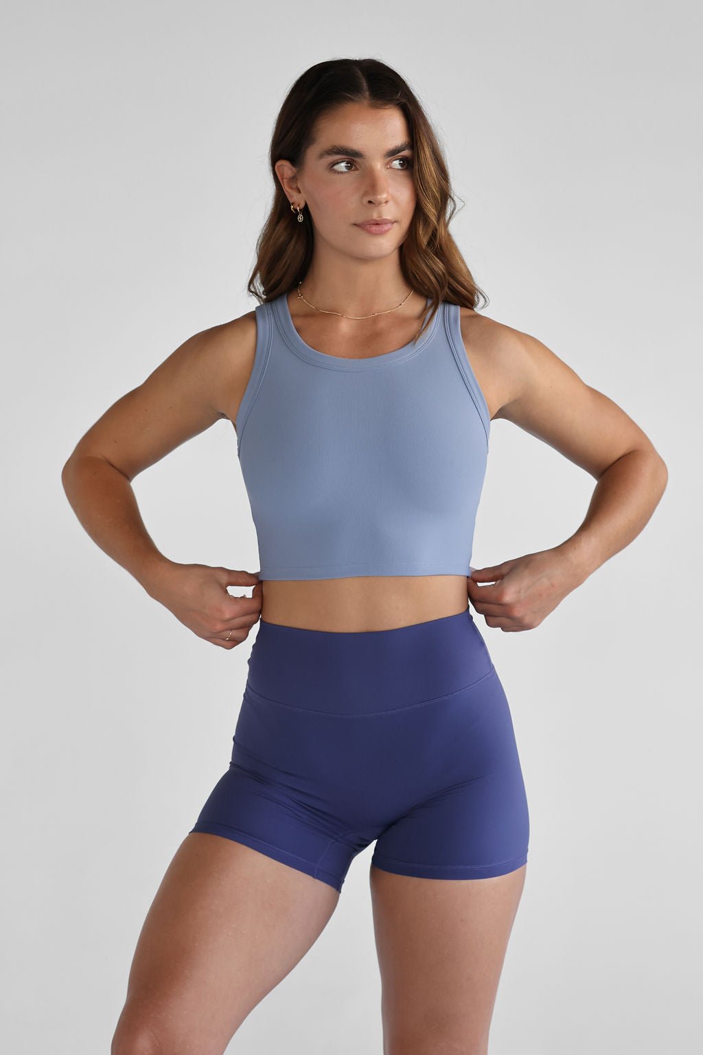 Ribbed Crop - Blue Haze - LEELO ACTIVE