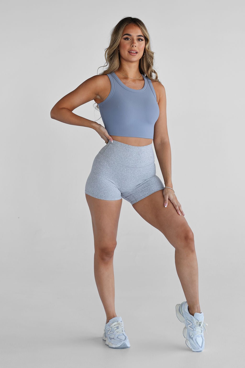 Ribbed Crop - Blue Haze - LEELO ACTIVE