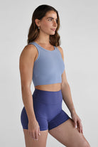 Ribbed Crop - Blue Haze - LEELO ACTIVE