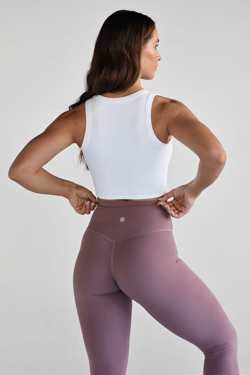 Ribbed Crop - White - LEELO ACTIVE