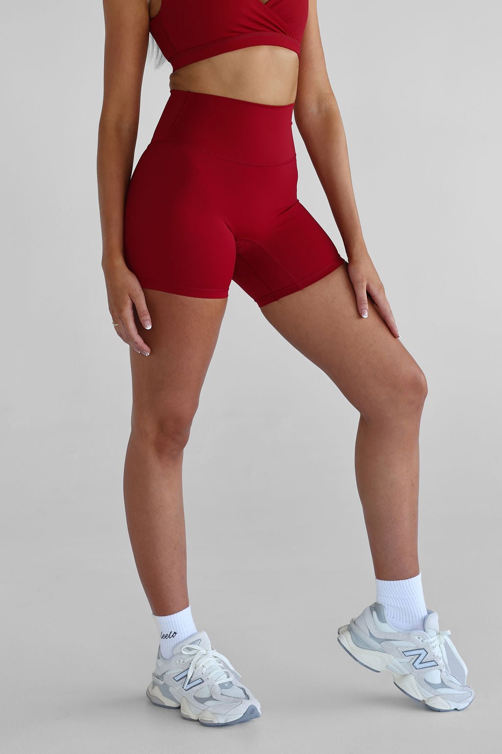 SCULPT Bike Shorts - Cherry - LEELO ACTIVE