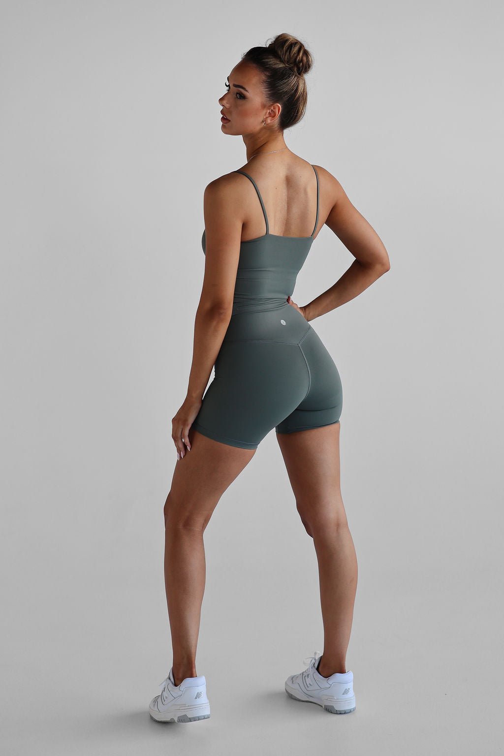 SCULPT Bike Shorts - Green Mist - LEELO ACTIVE