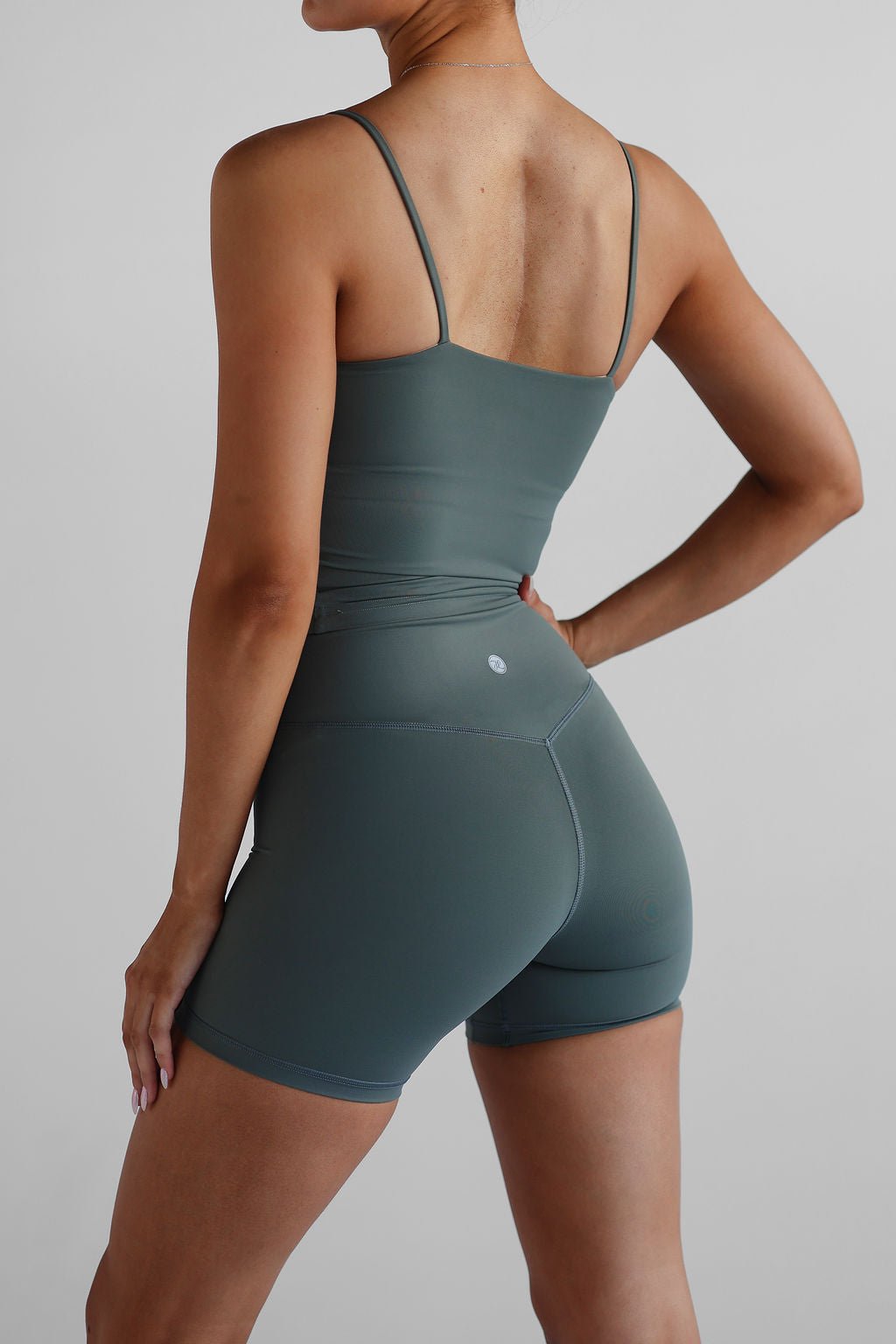 SCULPT Bike Shorts - Green Mist - LEELO ACTIVE