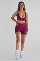 SCULPT Bike Shorts - Sangria - LEELO ACTIVE