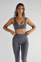 SCULPT Crop - Charcoal - LEELO ACTIVE