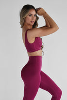 SCULPT Crop - Sangria - LEELO ACTIVE