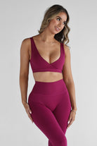 SCULPT Crop - Sangria - LEELO ACTIVE