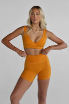 SCULPT Crop - Tangerine - LEELO ACTIVE