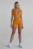 SCULPT Crop - Tangerine - LEELO ACTIVE