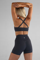 SCULPT Cross Back Crop - Ash SHIPPING FROM 12/02 - LEELO ACTIVE