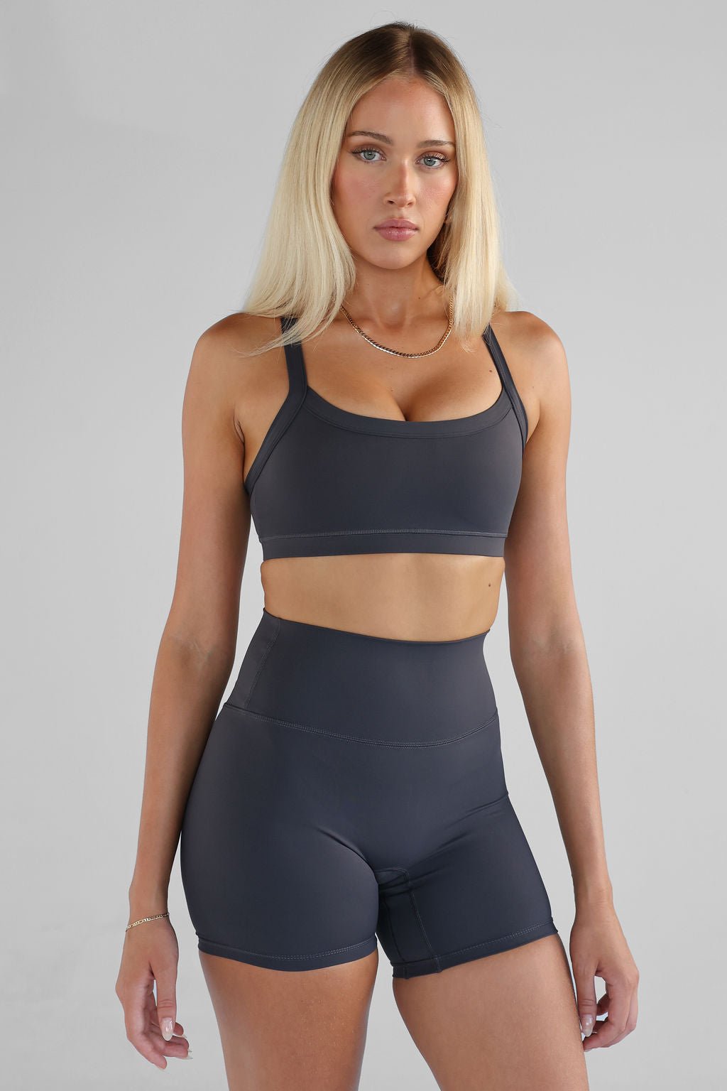SCULPT Cross Back Crop - Ash SHIPPING FROM 12/02 - LEELO ACTIVE