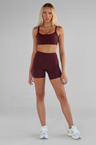 SCULPT Cross Back Crop - Cherry Cola SHIPPING FROM 12/02 - LEELO ACTIVE