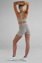 SCULPT Cross Back Crop - Latte SHIPPING FROM 12/02 - LEELO ACTIVE