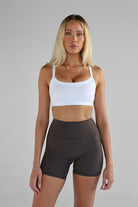 SCULPT Cross Back Crop - White SHIPPING FROM 12/02 - LEELO ACTIVE