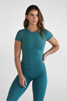 SCULPT Fitted Tee - Emerald - LEELO ACTIVE