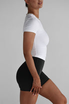 SCULPT Fitted Tee - White - LEELO ACTIVE