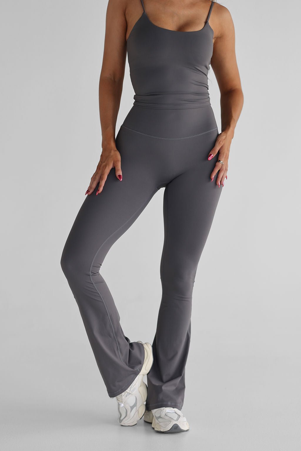 SCULPT Flare Leggings - Charcoal (SHIPPING FROM 9/6) - LEELO ACTIVE