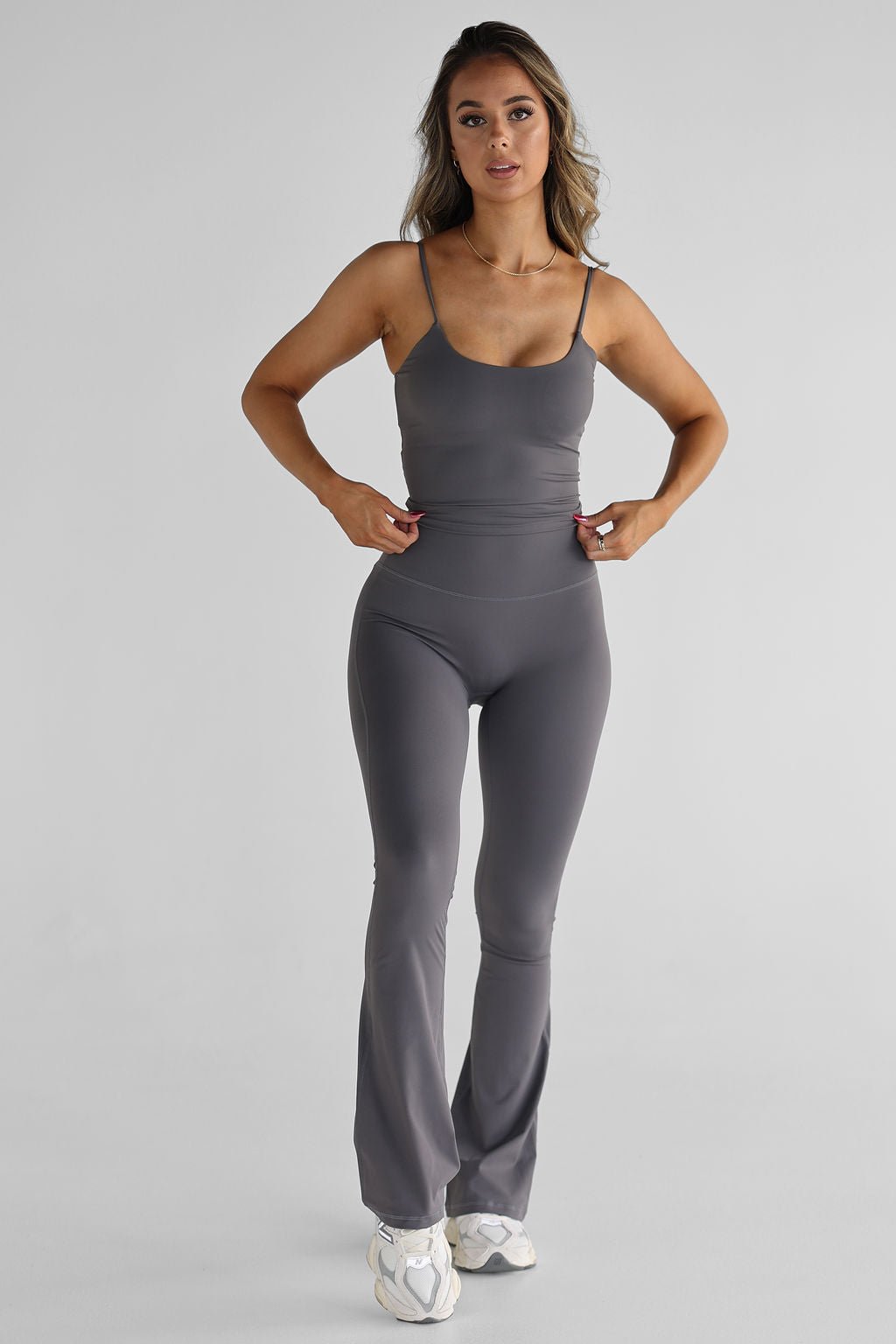 SCULPT Flare Leggings - Charcoal (SHIPPING FROM 9/6) - LEELO ACTIVE