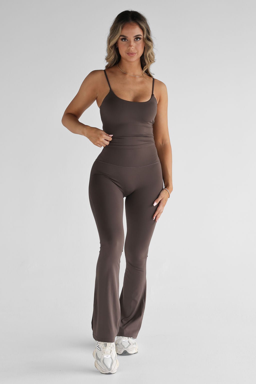 SCULPT Flare Leggings - Dark Chocolate SHIPPING FROM 23/08 - 25/08 - LEELO ACTIVE