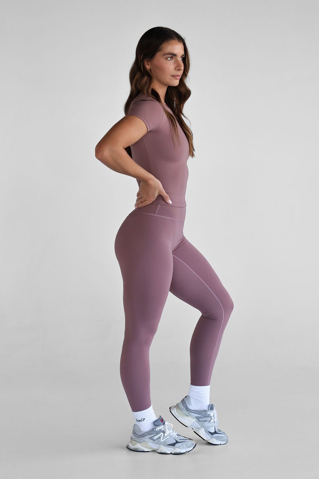 SCULPT Full Length Leggings - Mauve - LEELO ACTIVE