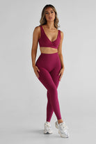 SCULPT Full Length Leggings - Sangria - LEELO ACTIVE