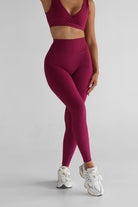 SCULPT Full Length Leggings - Sangria - LEELO ACTIVE