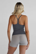 SCULPT Racer Back Tank - Charcoal - LEELO ACTIVE