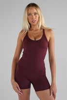 SCULPT Racer Back Tank - Cherry Cola SHIPPING FROM 12/02 - LEELO ACTIVE