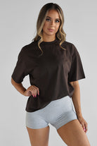 Signature Boyfriend Tee - Dark Chocolate - LEELO ACTIVE