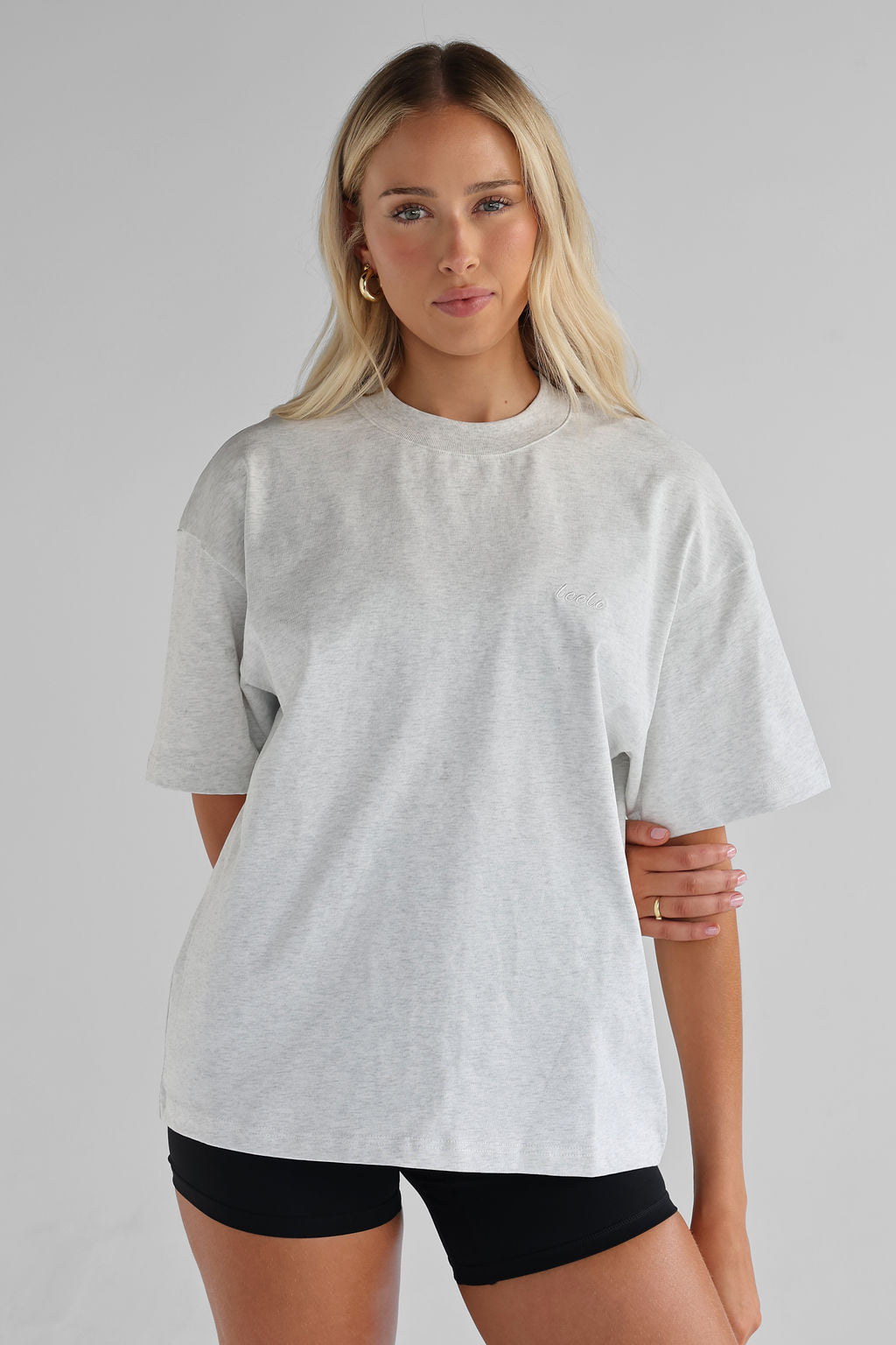 Signature Boyfriend Tee - Oatmeal - LEELO ACTIVE