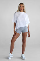 Signature Boyfriend Tee - White - LEELO ACTIVE