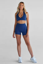 Signature Halter Neck Crop - Royal Blue - LEELO ACTIVE