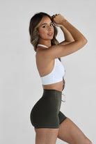 Signature Halter Neck Crop - White - LEELO ACTIVE