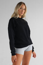 Signature Sweater - Black - LEELO ACTIVE