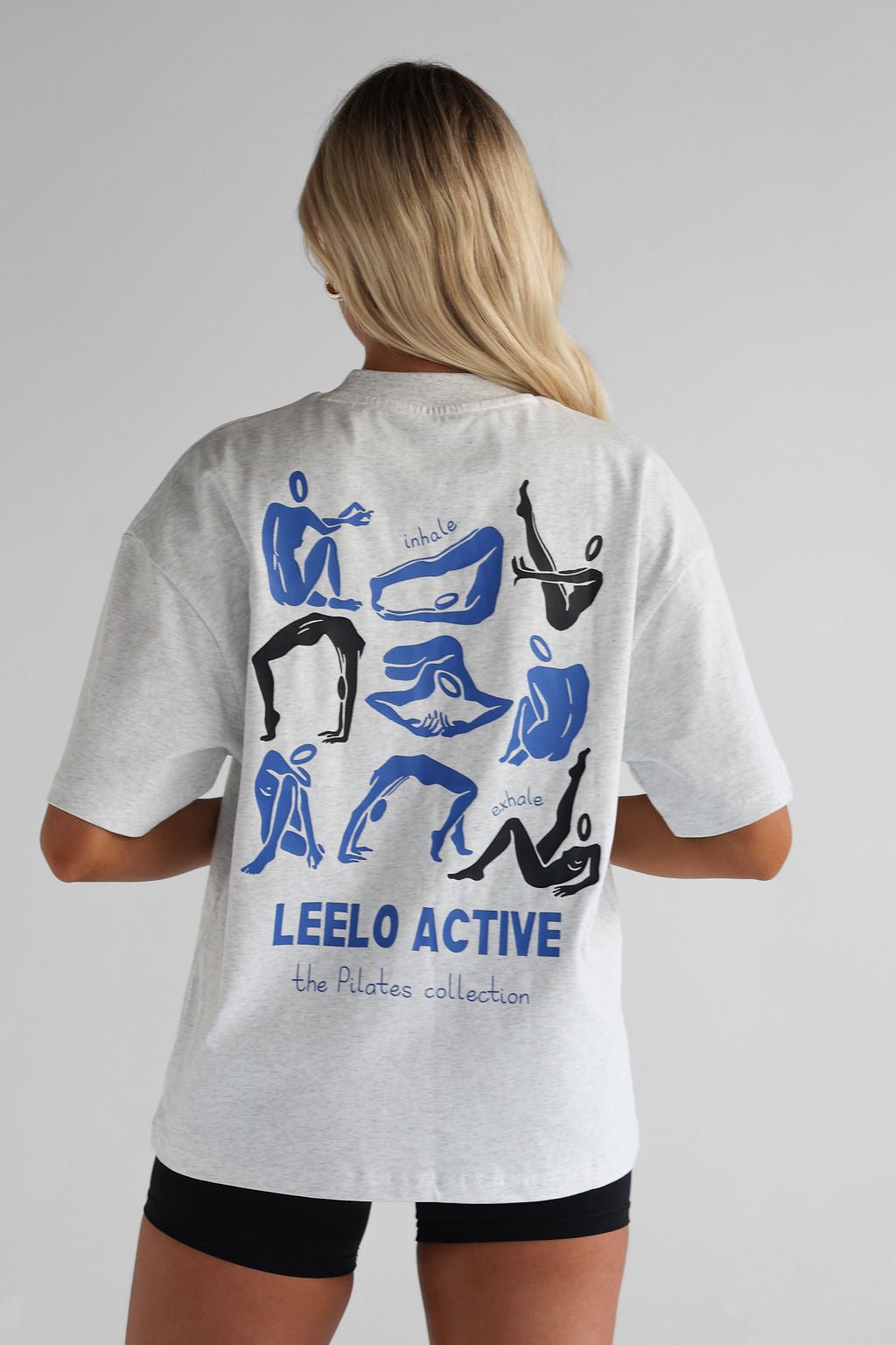 The Pilates Collection Boyfriend Tee - Oatmeal - LEELO ACTIVE